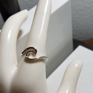 Ring Vintage Sterling Silver Artisan Modernist